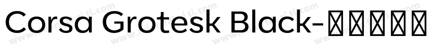 Corsa Grotesk Black字体转换